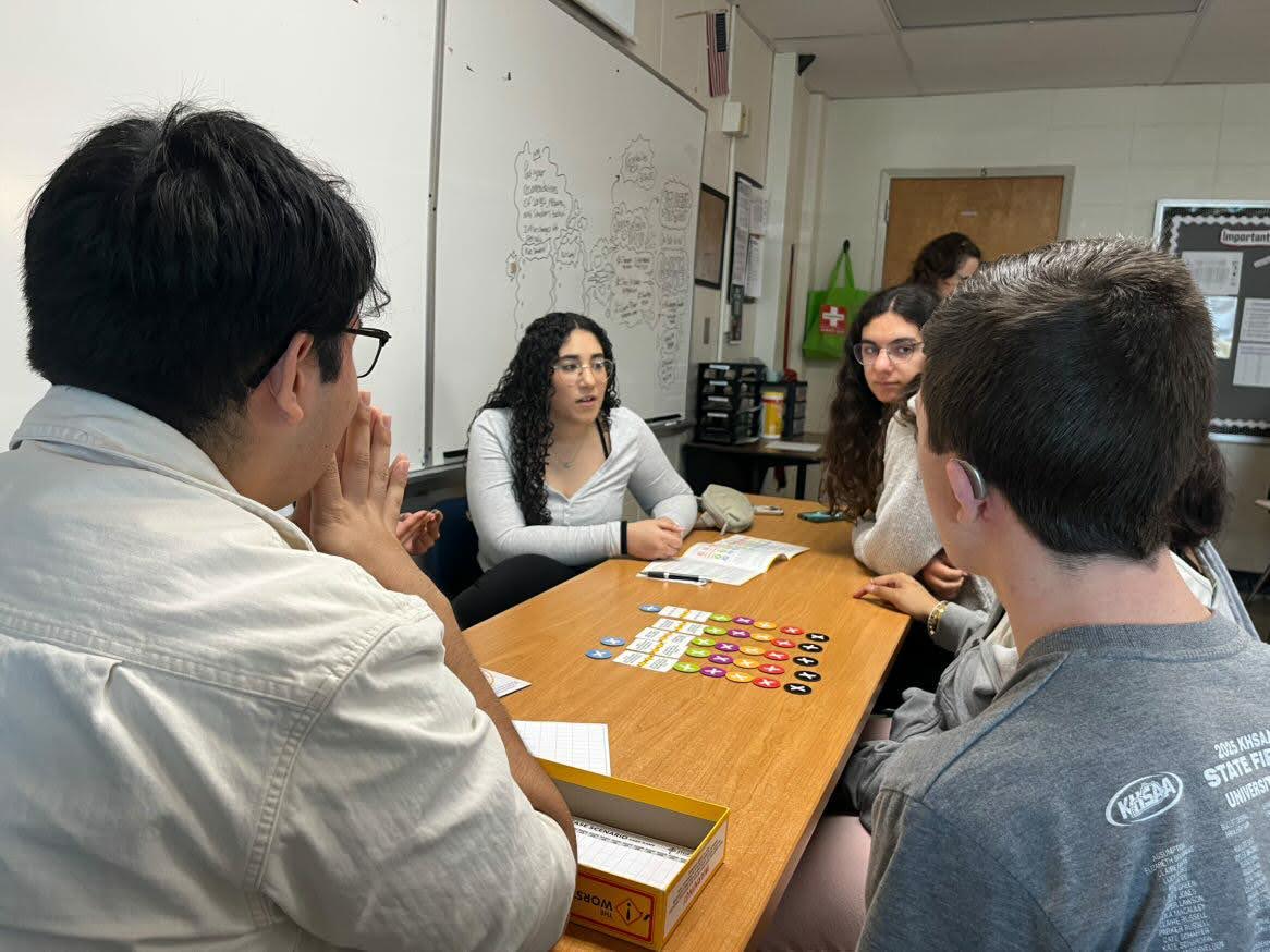 Students participate in the Speed Card Games Intersession course.