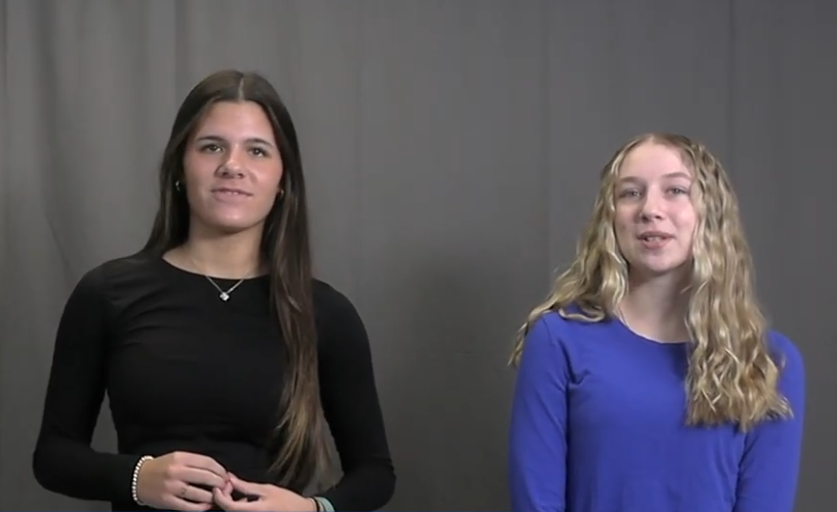 Screenshot from "Pep Club Video #2 11/17/25." 