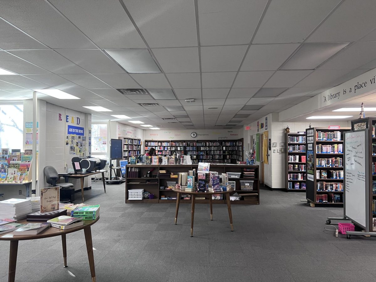 The Danville High School library.